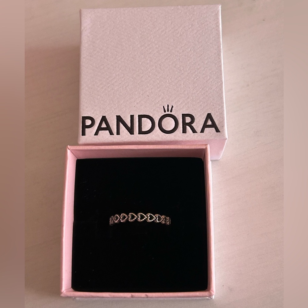 Pandora band of hearts ring